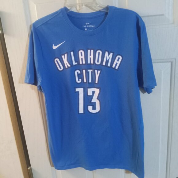 Nike Dri Fit Athletic Cut Oklahoma Thunder Paul George SS T Shirt Size L - Picture 4 of 8